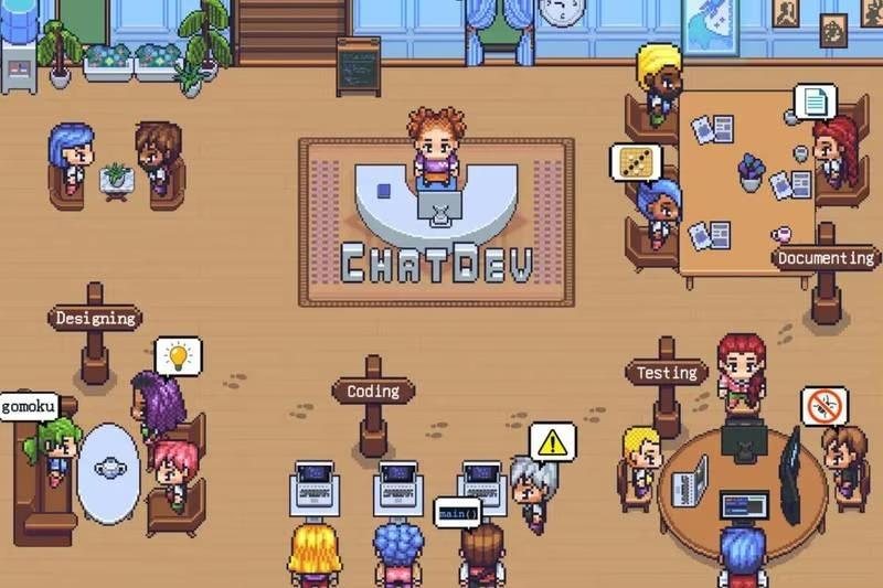 Noticia: ChatDev, la novedosa empresa en la que todos los empleados son IA y que terminan sus proyectos en siete minutos.