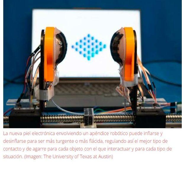 PIEL ELECTRÓNICA ELÁSTICA PARA ROBOTS CON LA MISMA PERCEPCIÓN TÁCTIL DE LOS HUMANOS