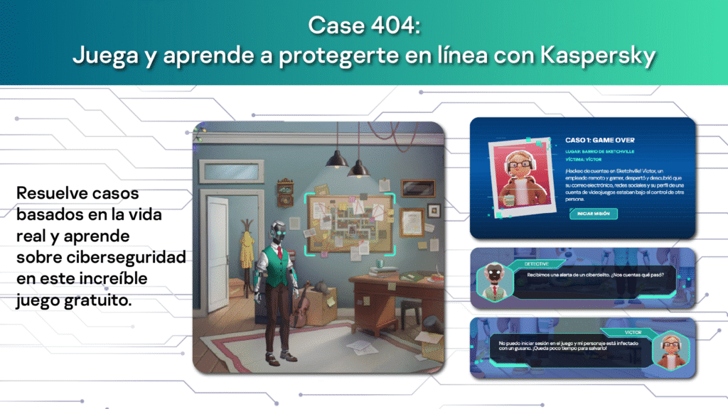Case 404: el juego de Kaspersky que te enseña a protegerte en línea